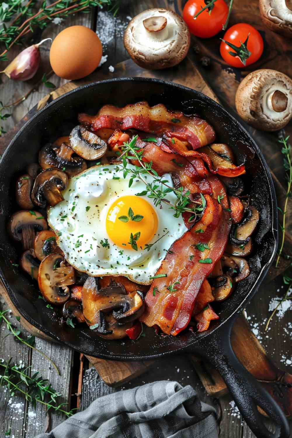 Mushroom and Egg Breakfast Skillet