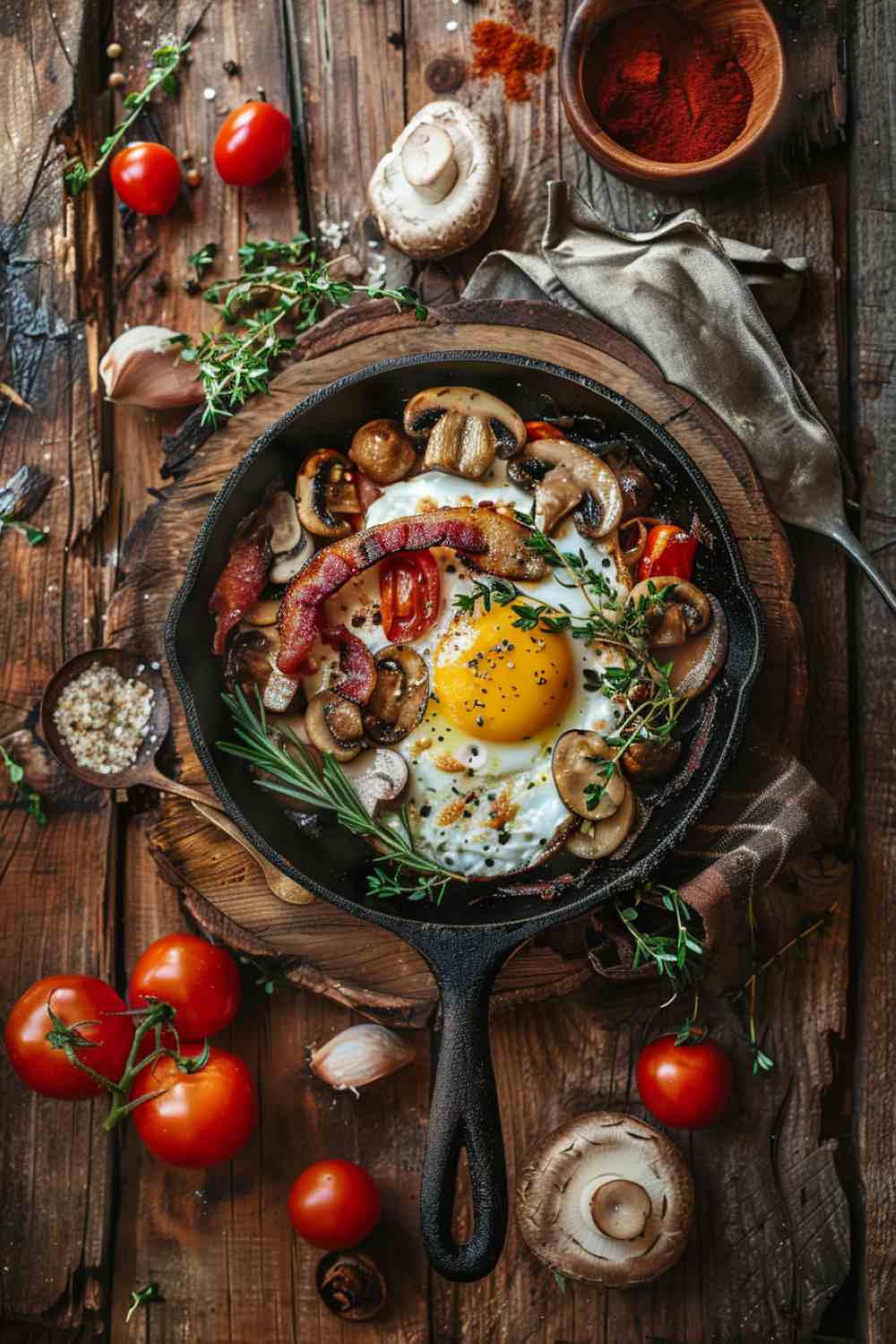 Mushroom and Egg Breakfast Skillet