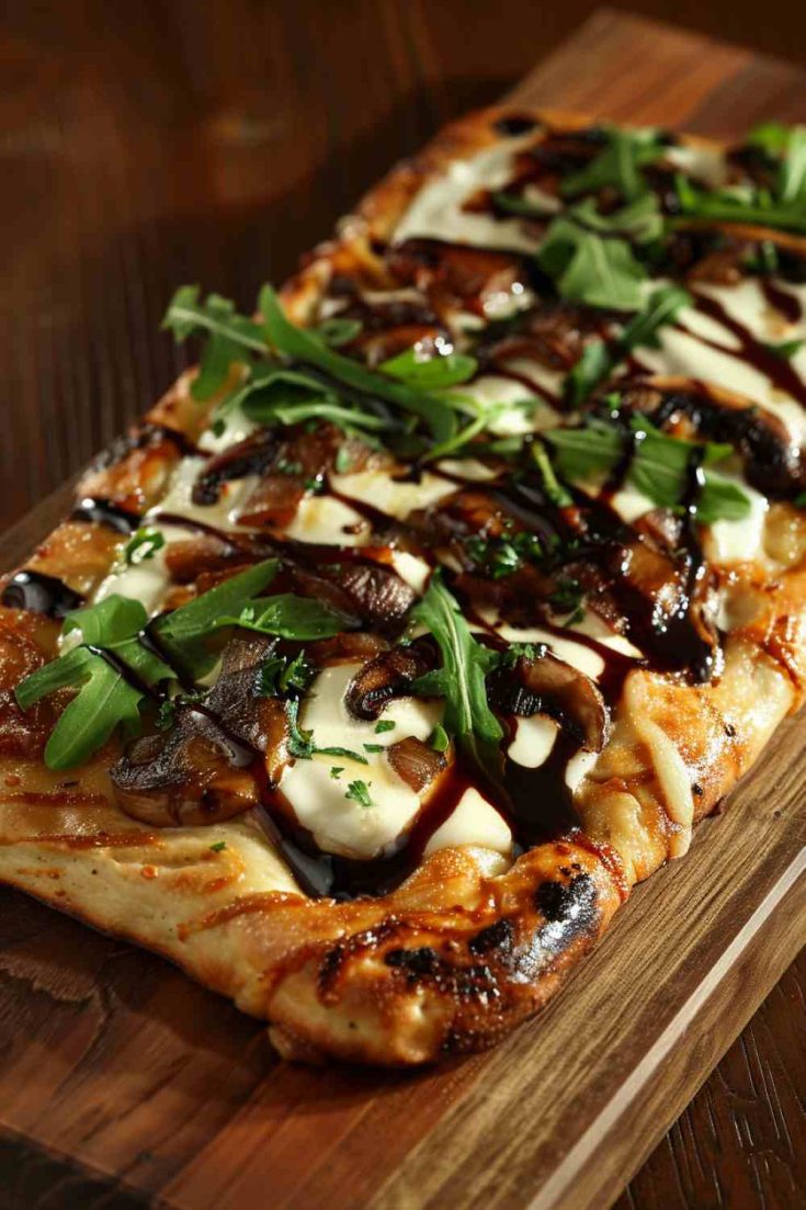 Mushroom and Mozzarella Flatbread