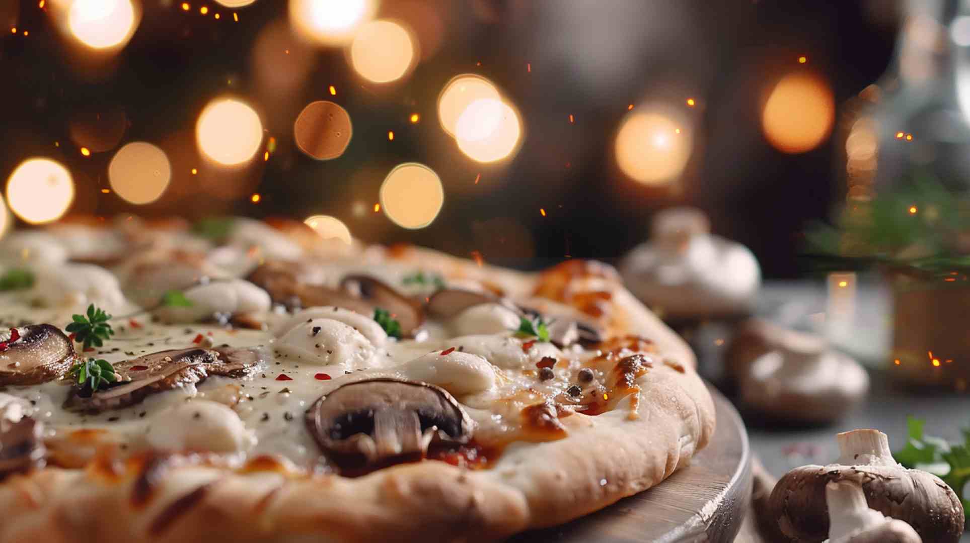 Mushroom and Mozzarella Flatbread