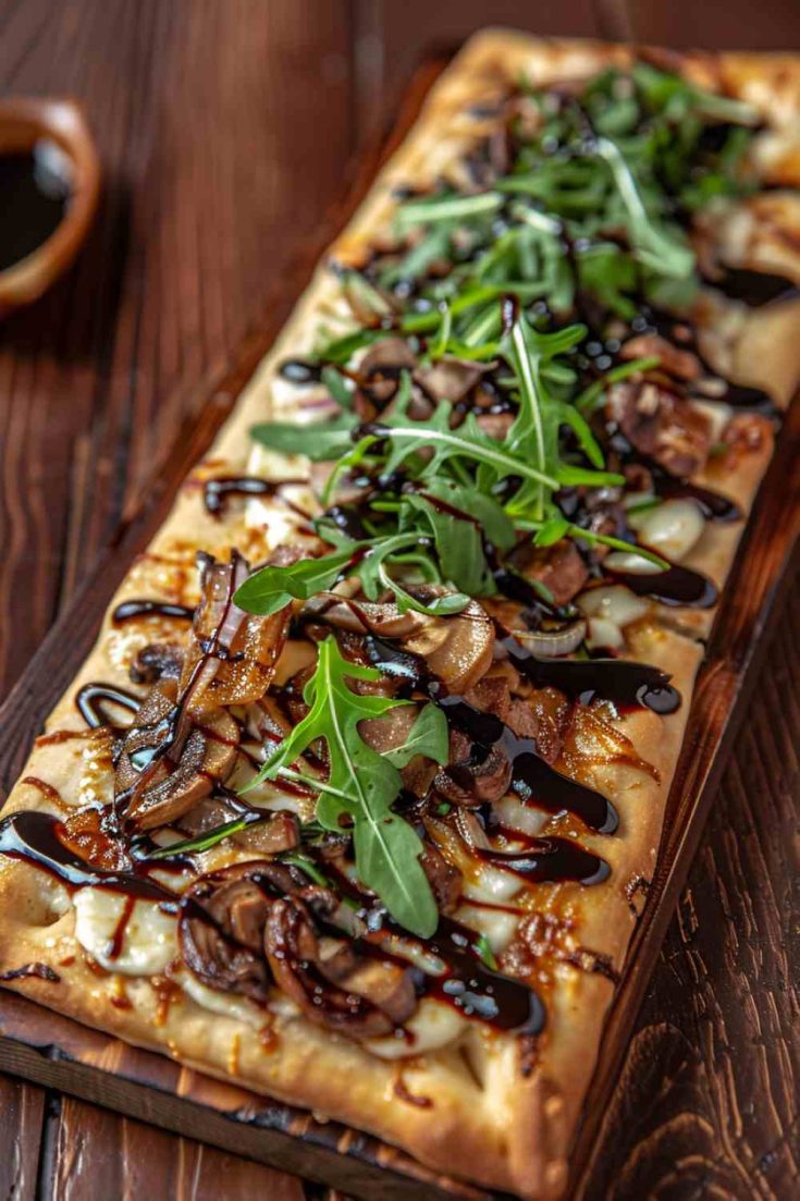 Mushroom and Mozzarella Flatbread