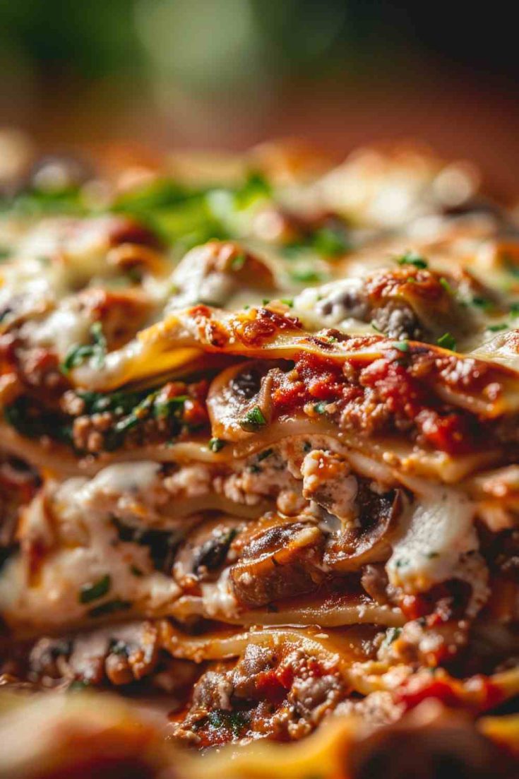 Mushroom and Spinach Lasagna