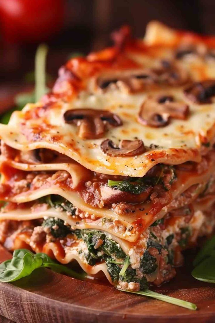 Mushroom and Spinach Lasagna