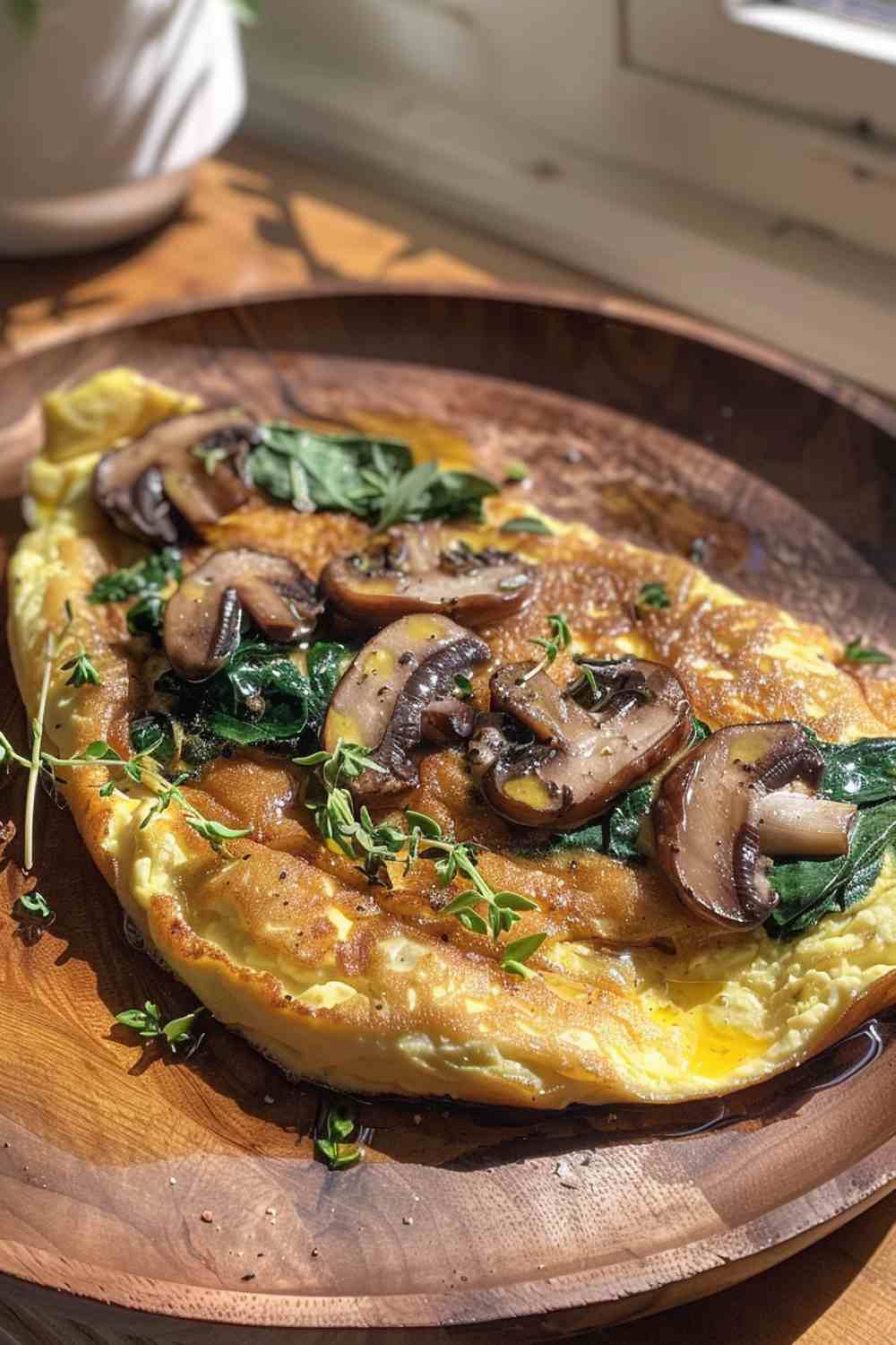 Mushroom and Spinach Omelette