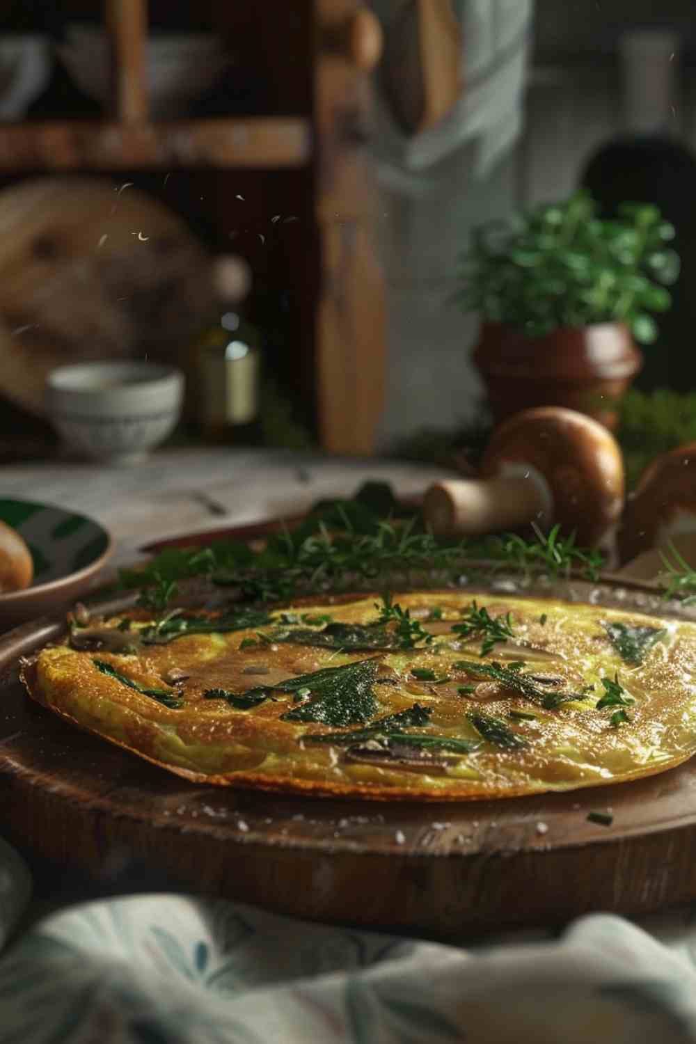 Mushroom and Spinach Omelette