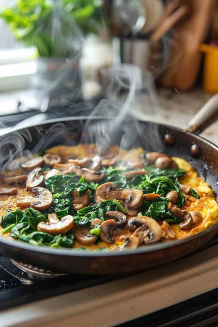 Mushroom and Spinach Omelette