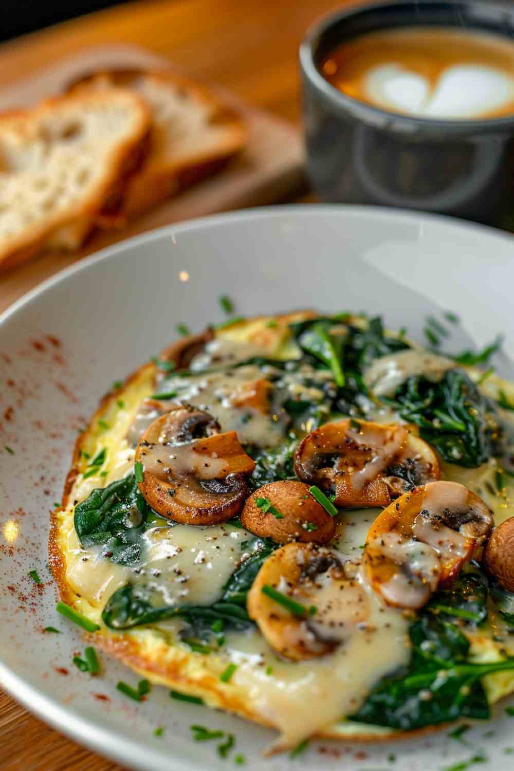 Mushroom and Spinach Omelette