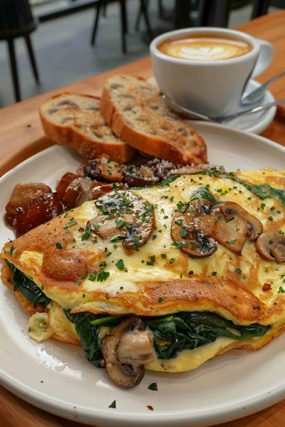 Mushroom and Spinach Omelette