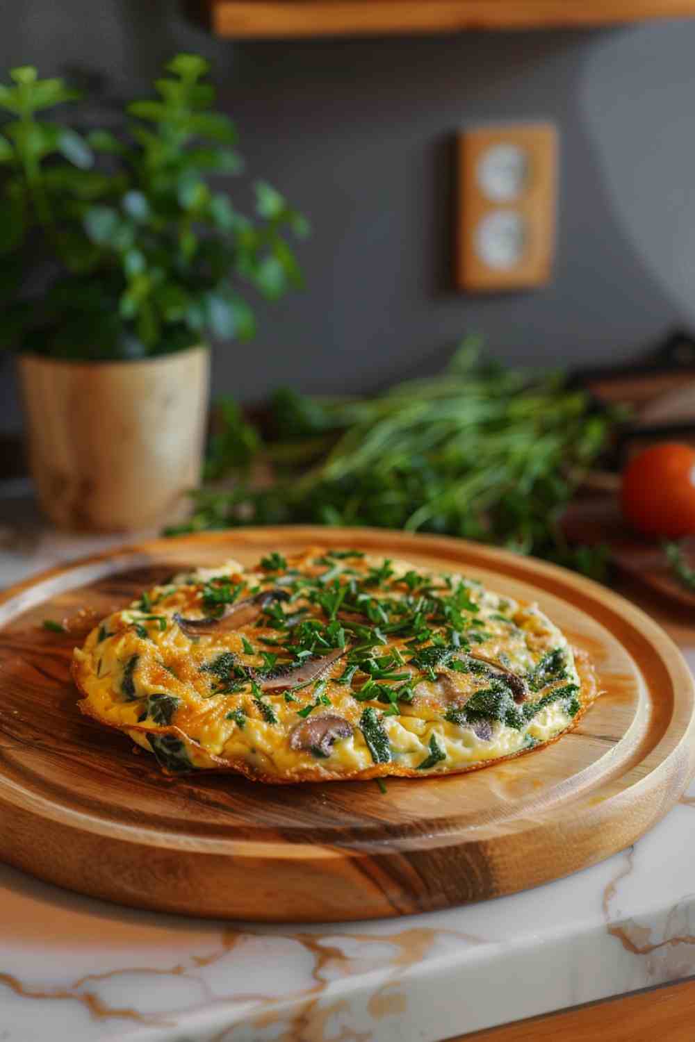 Mushroom and Spinach Omelette