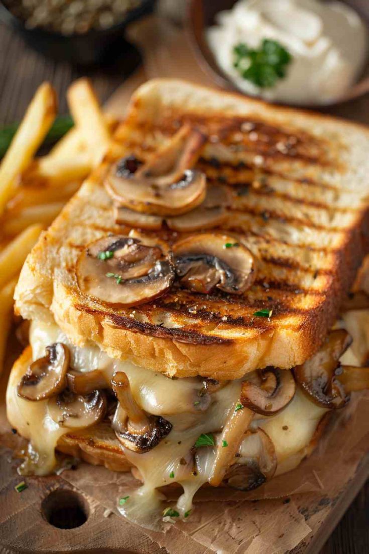 Mushroom and Swiss Grilled Cheese