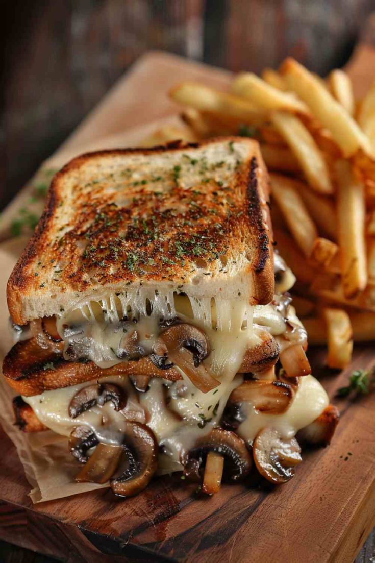 Mushroom and Swiss Grilled Cheese