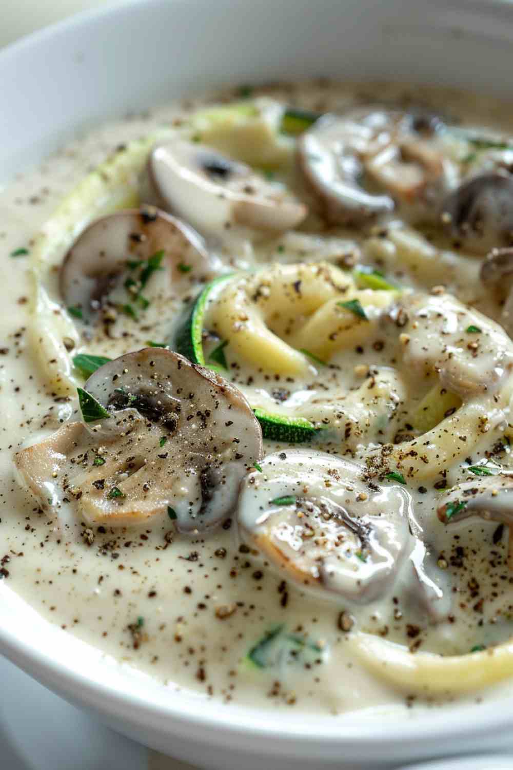 Mushroom and Zucchini Noodles