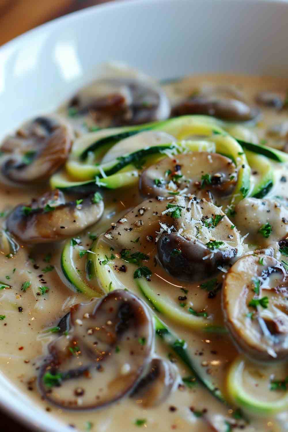 Mushroom and Zucchini Noodles