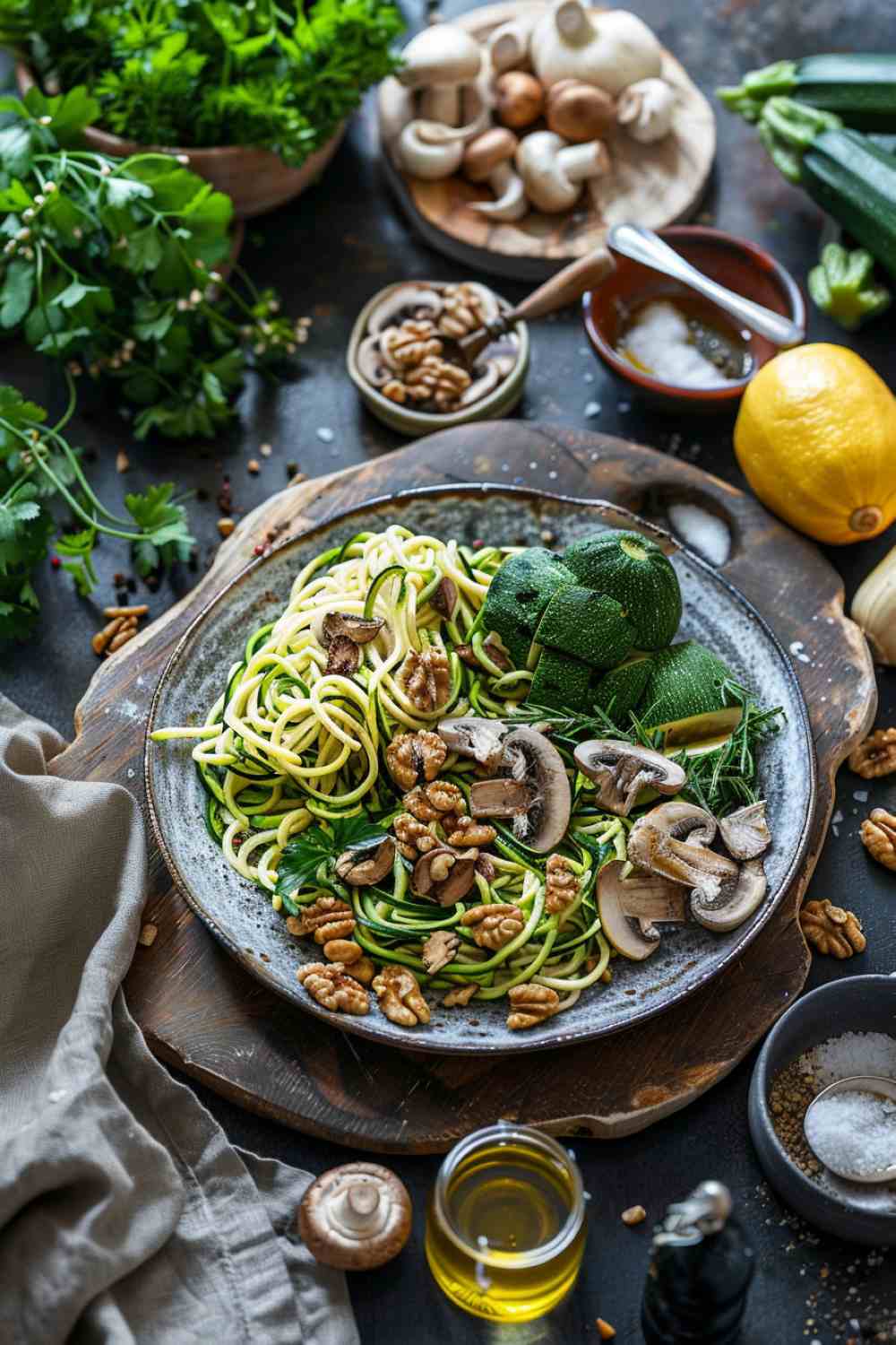 Mushroom and Zucchini Noodles