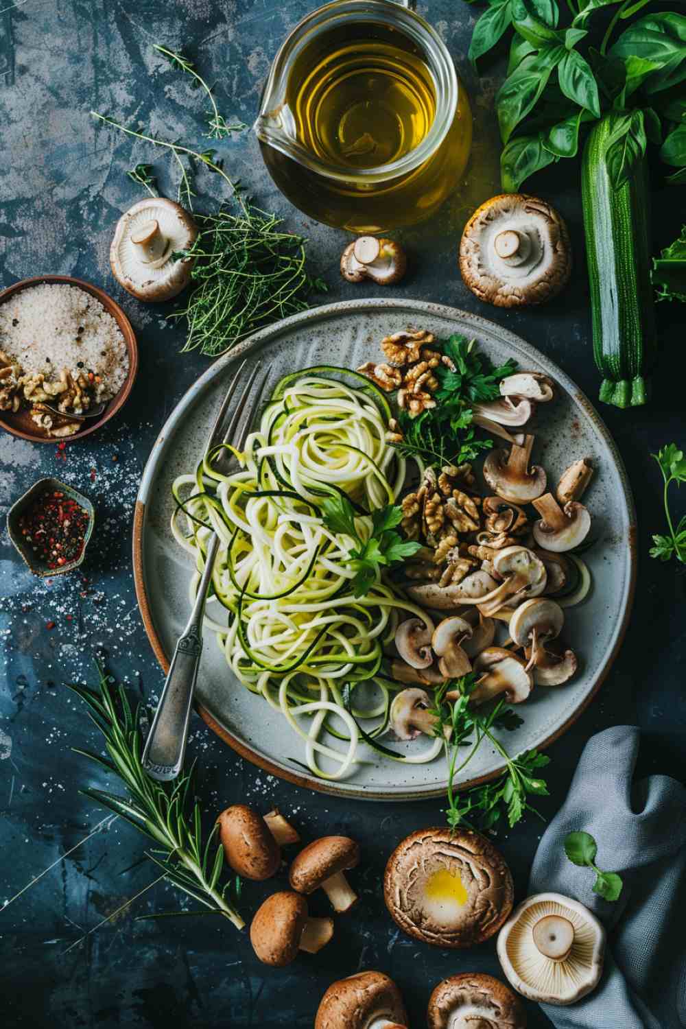 Mushroom and Zucchini Noodles