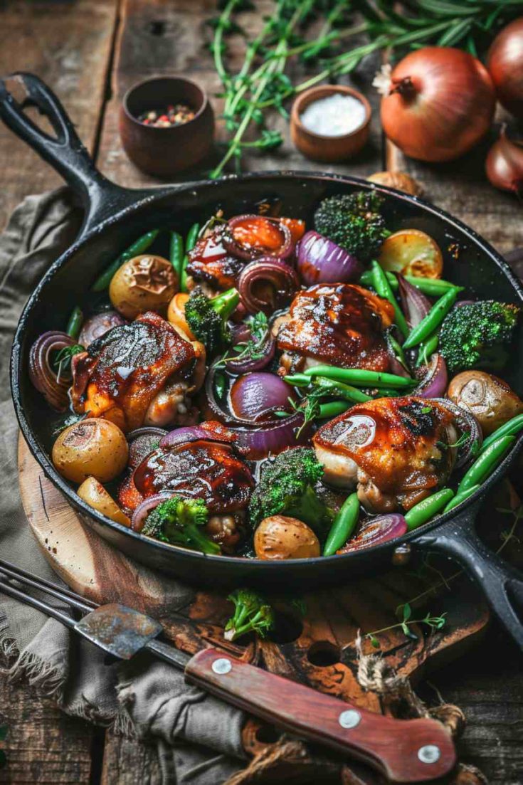 One-Pan Balsamic Chicken with Veggies