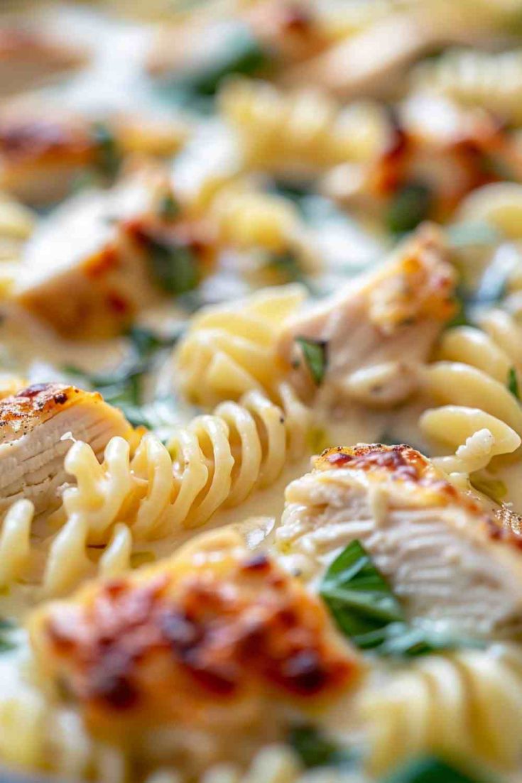 One-Pan Chicken Alfredo Bake