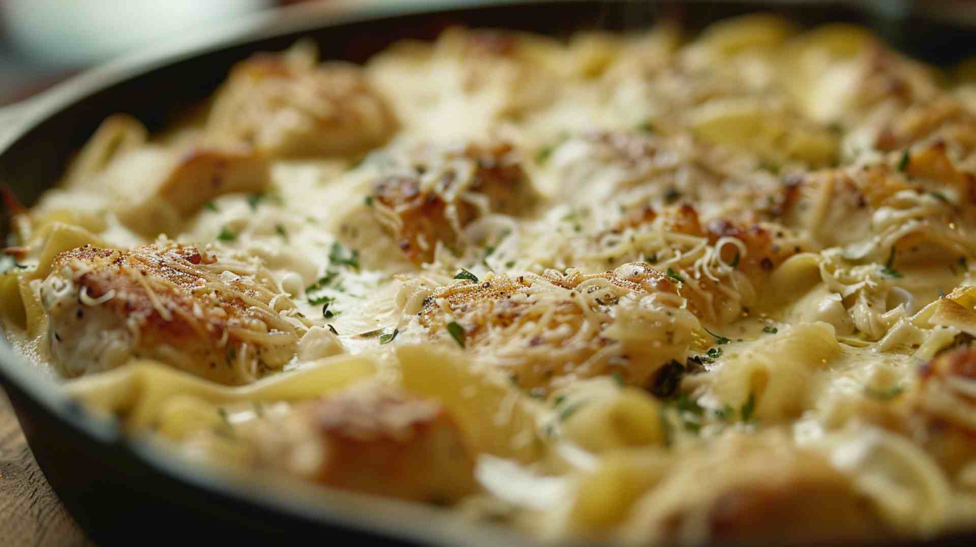 One-Pan Chicken Alfredo Bake