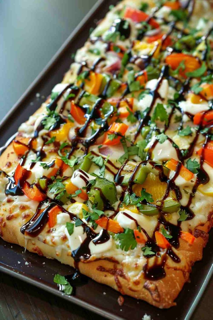 Roasted Veggie Flatbread Pizza