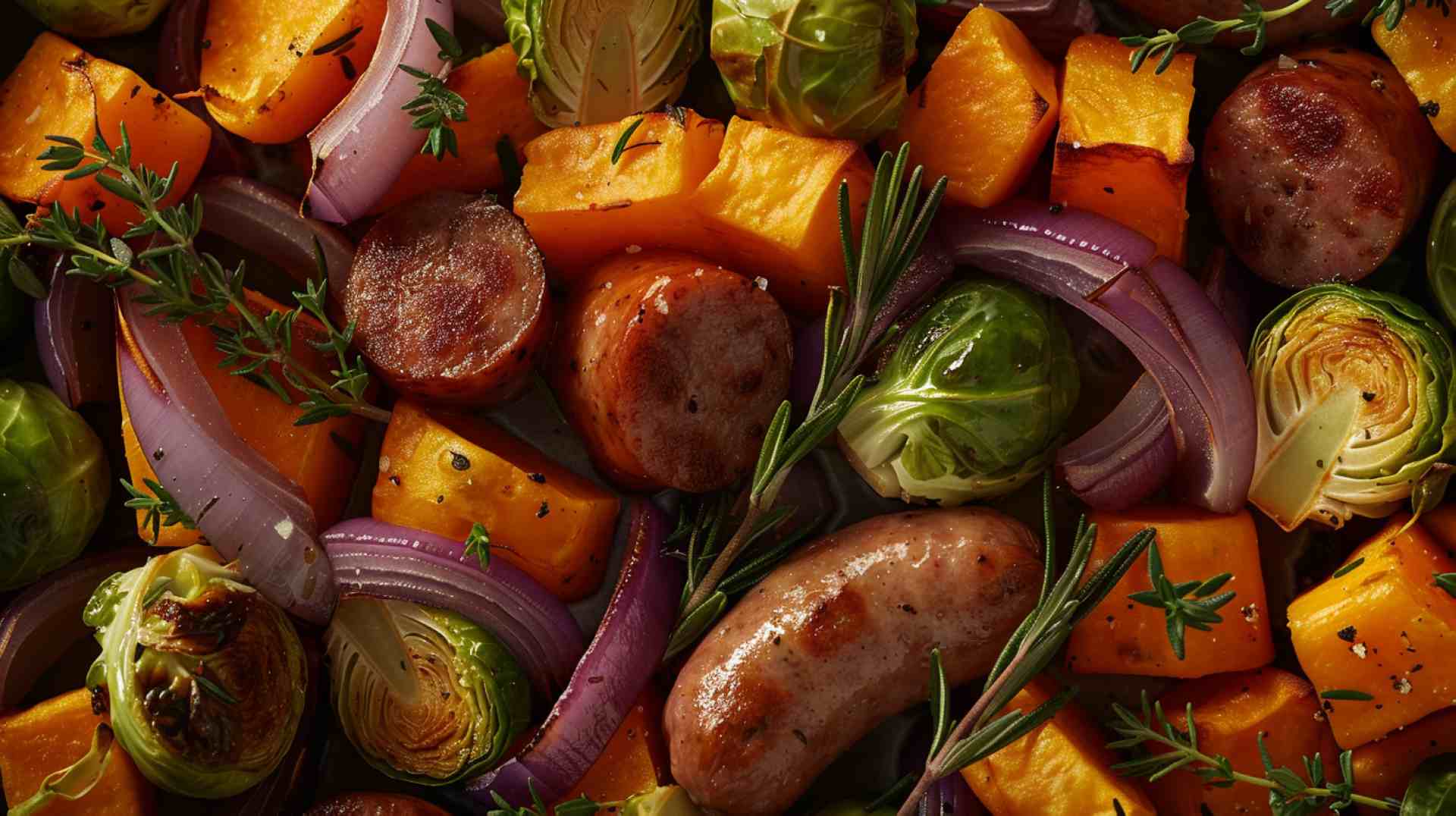 Roasted Veggie and Sausage Tray Bake