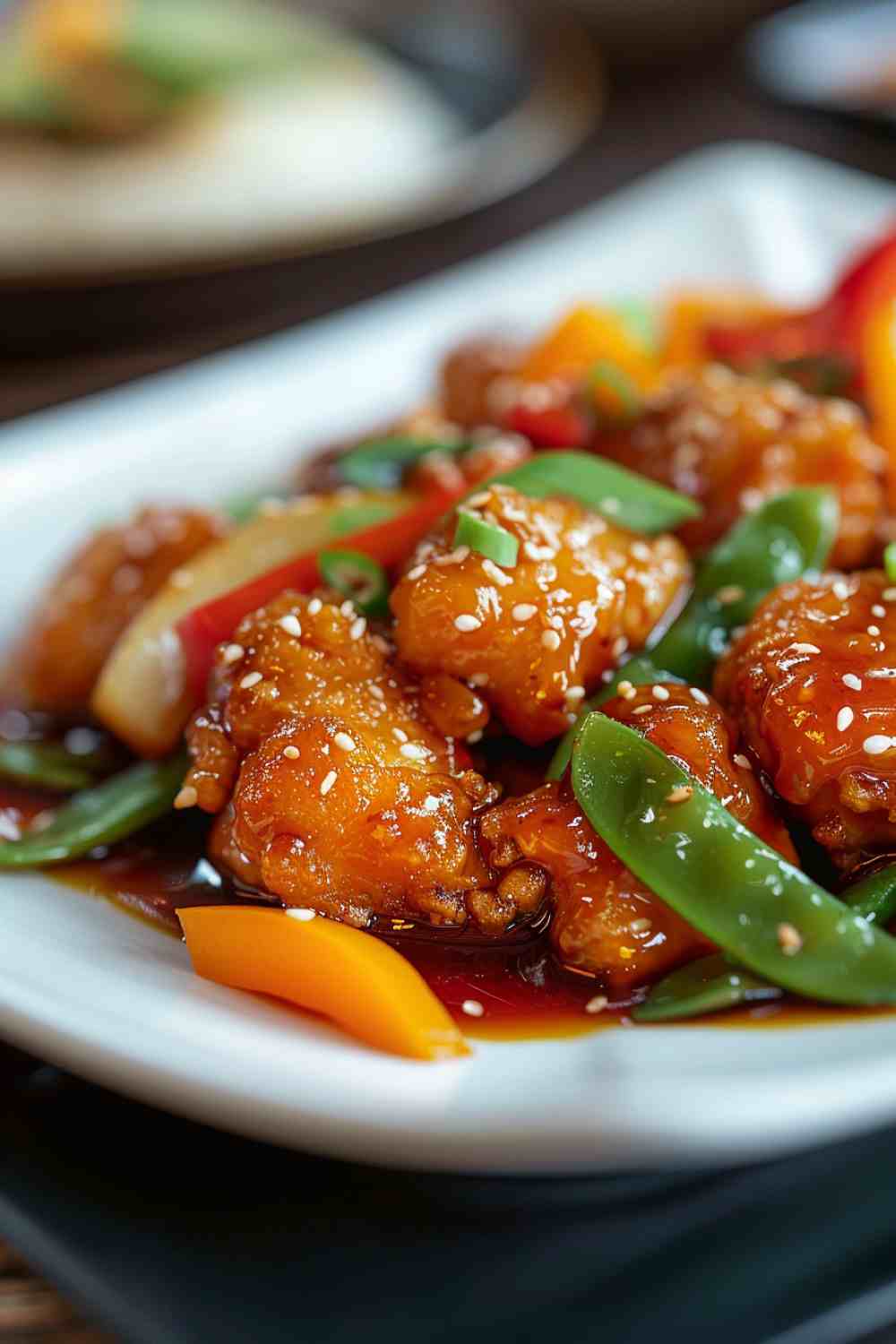 Sesame Chicken with Stir-Fried Vegetables