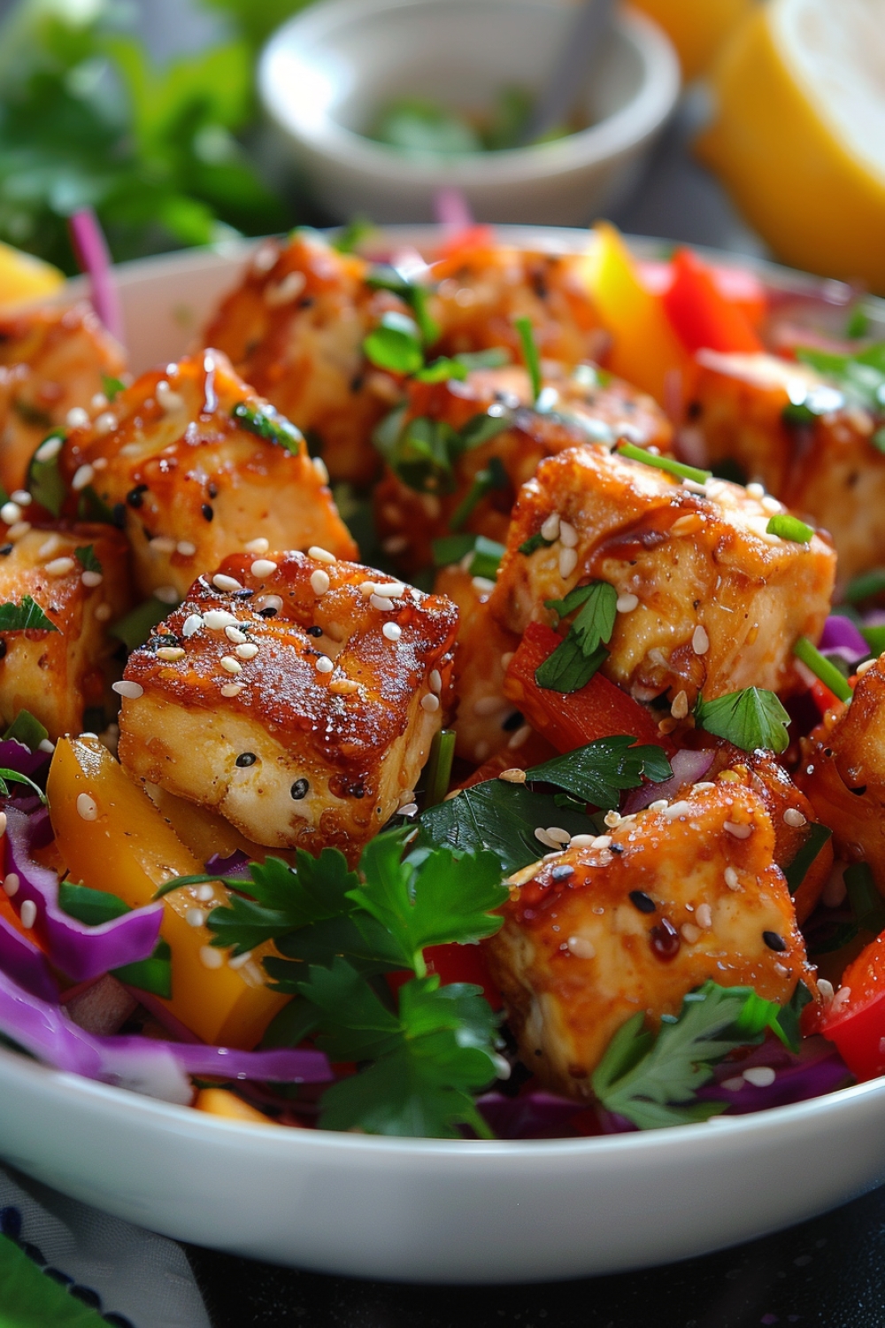 Sesame Ginger Tofu Bowls