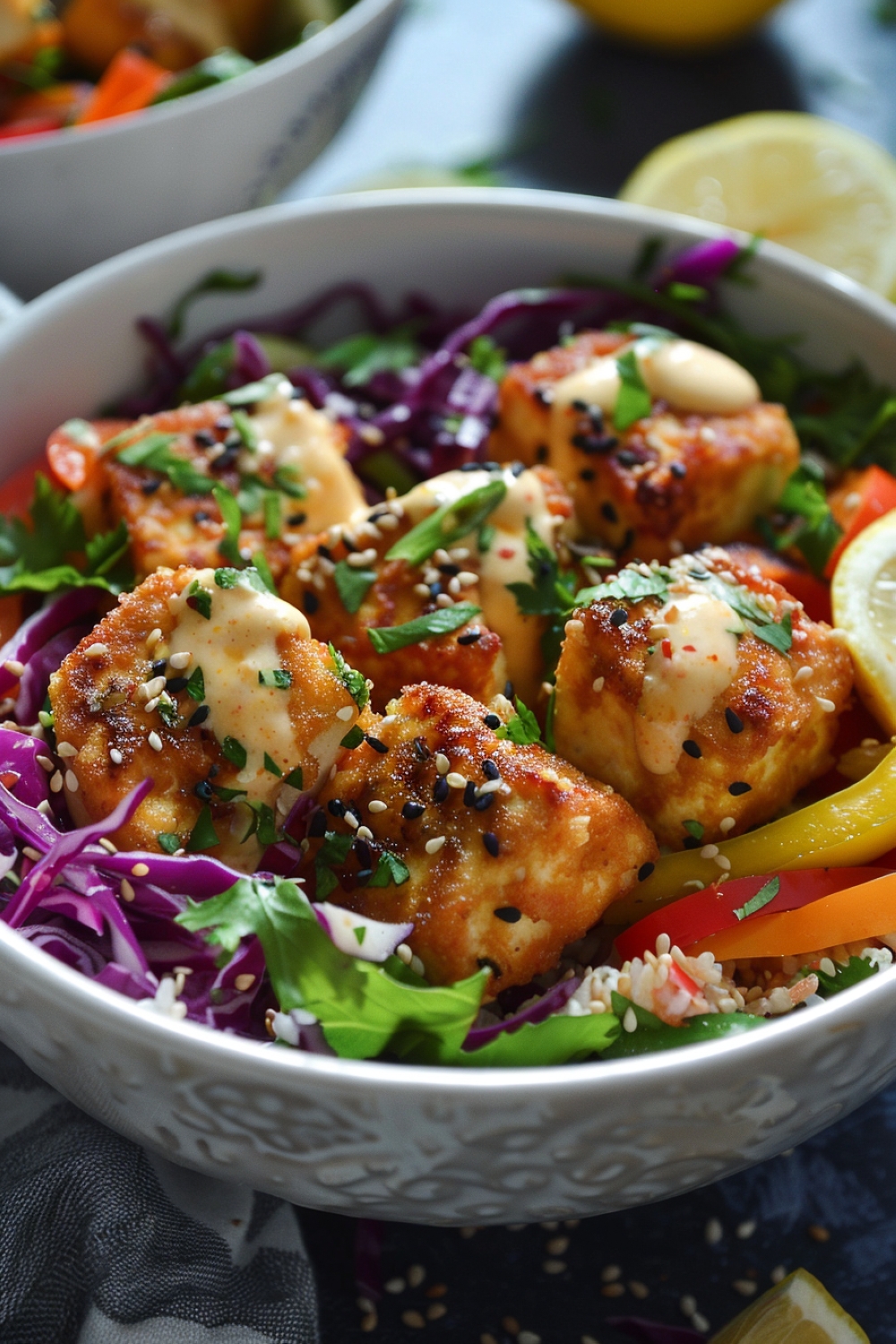 Sesame Ginger Tofu Bowls