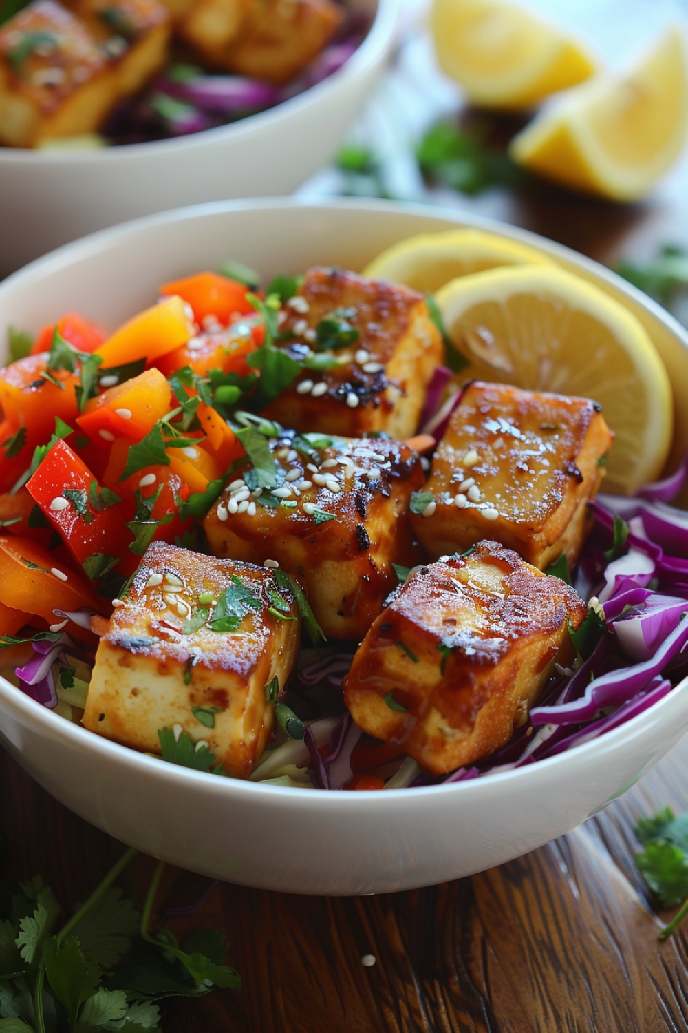 Sesame Ginger Tofu Bowls