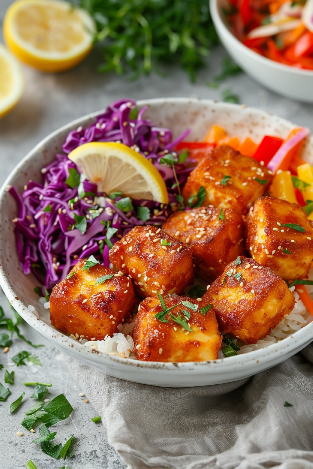 Sesame Ginger Tofu Bowls