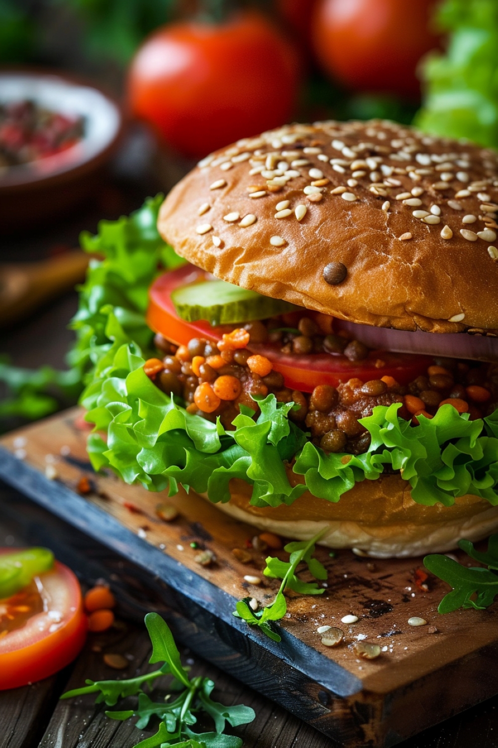 Smoky Lentil Sloppy Joes