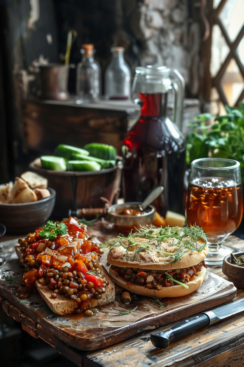 Smoky Lentil Sloppy Joes