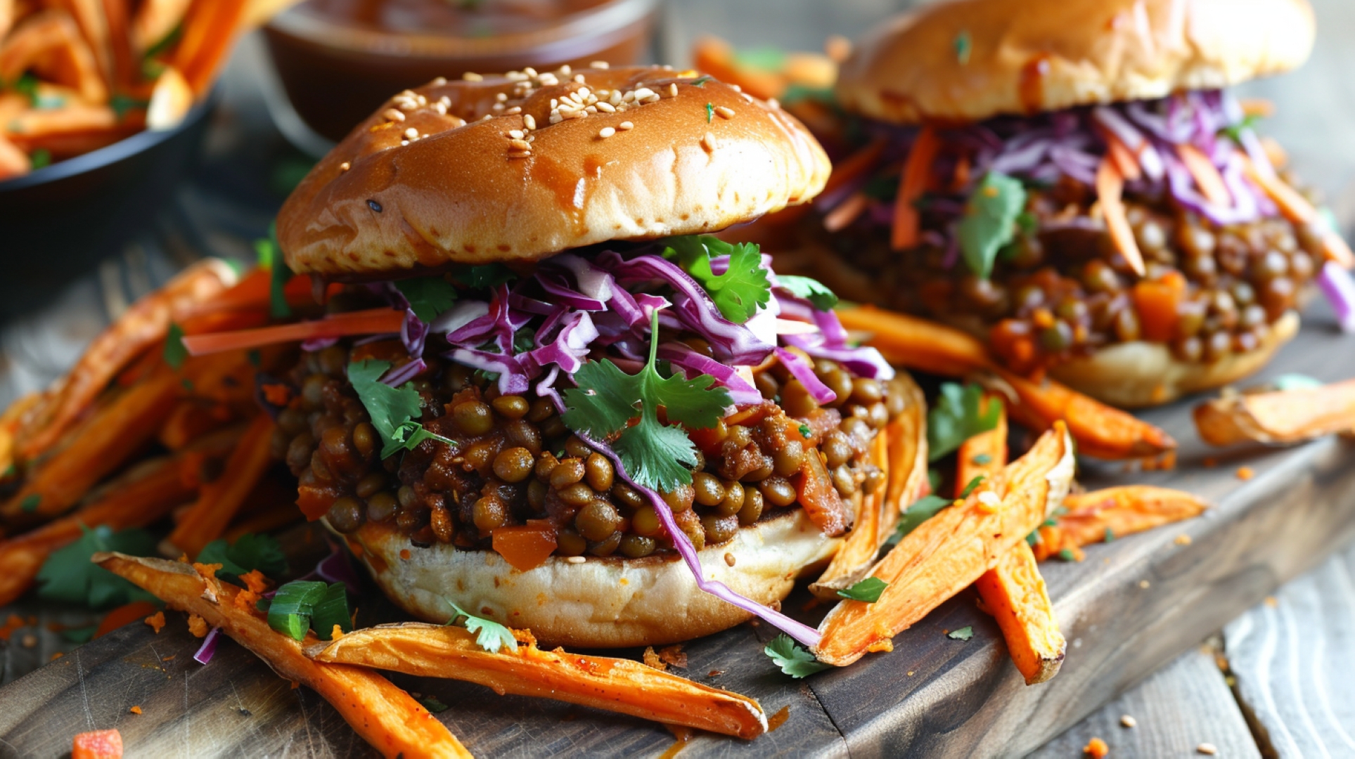 Smoky Lentil Sloppy Joes