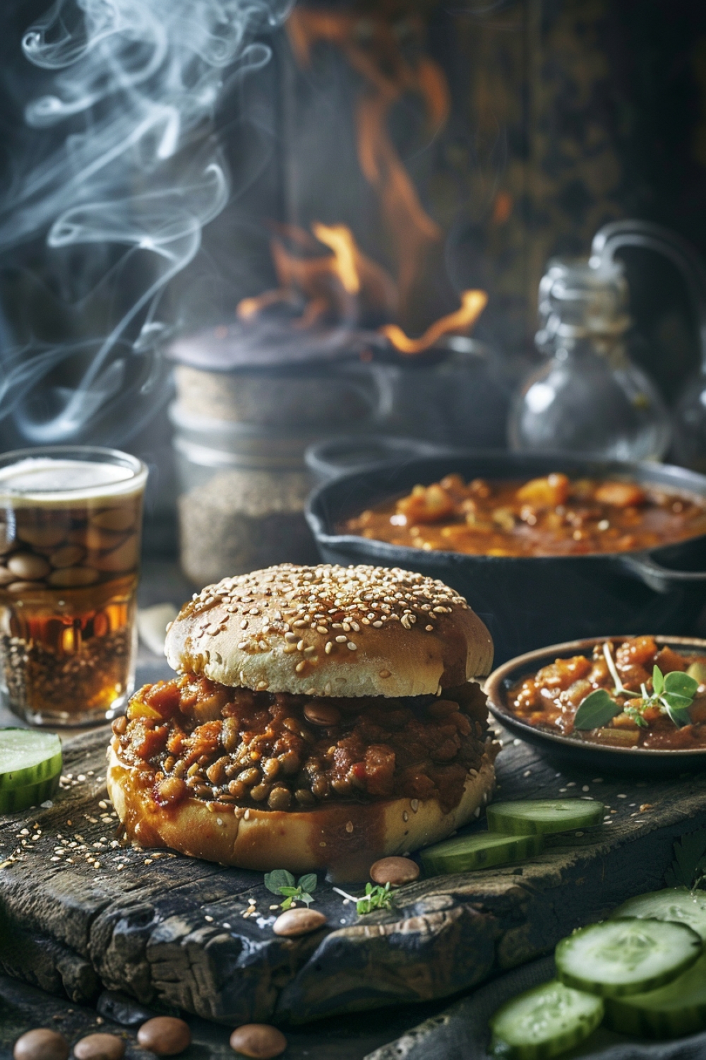 Smoky Lentil Sloppy Joes