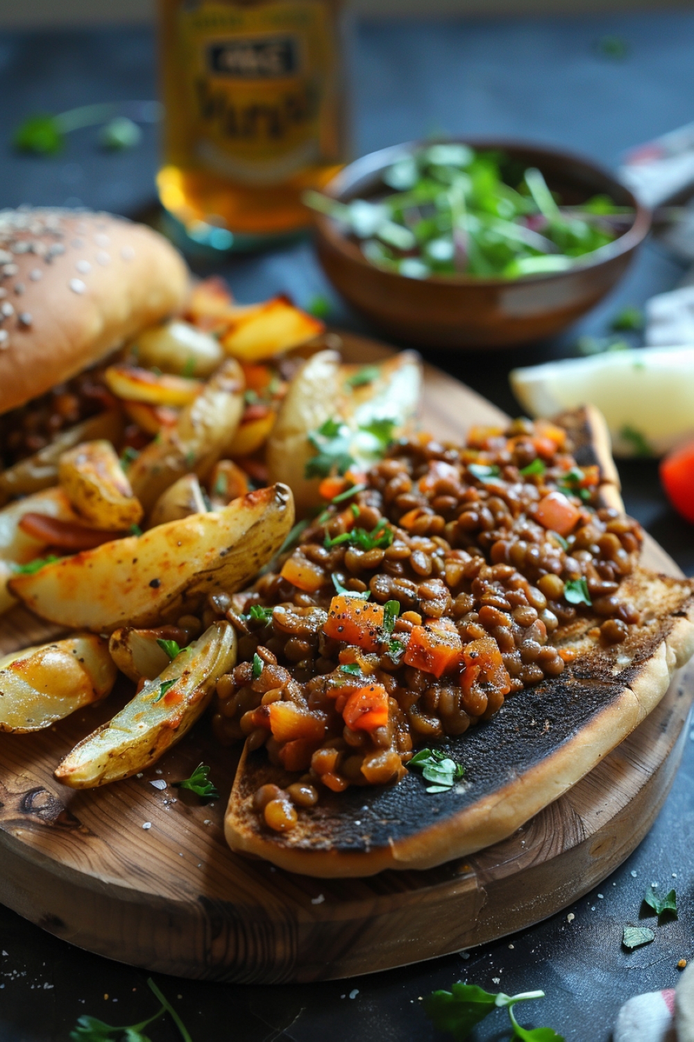 Smoky Lentil Sloppy Joes