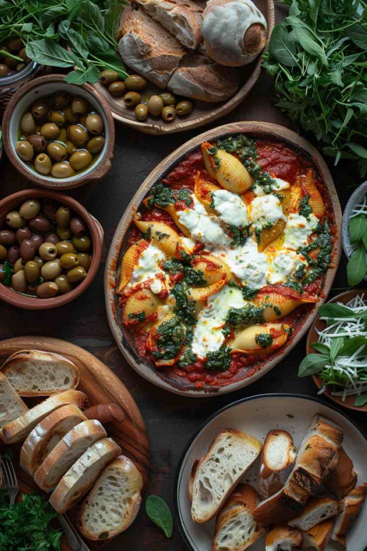 Spinach and Ricotta Stuffed Shells