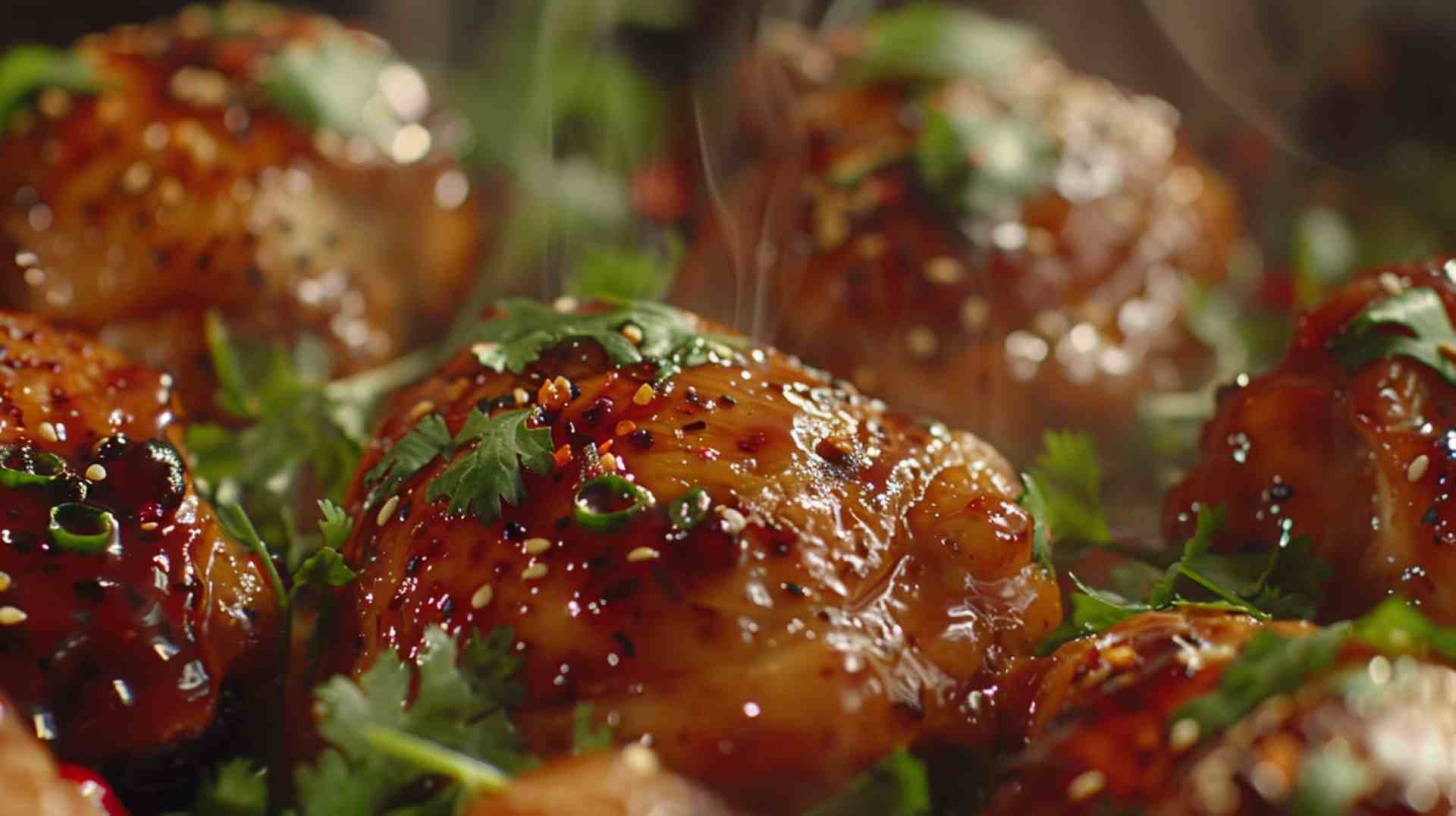 Sweet and Spicy Honey Garlic Chicken Thighs