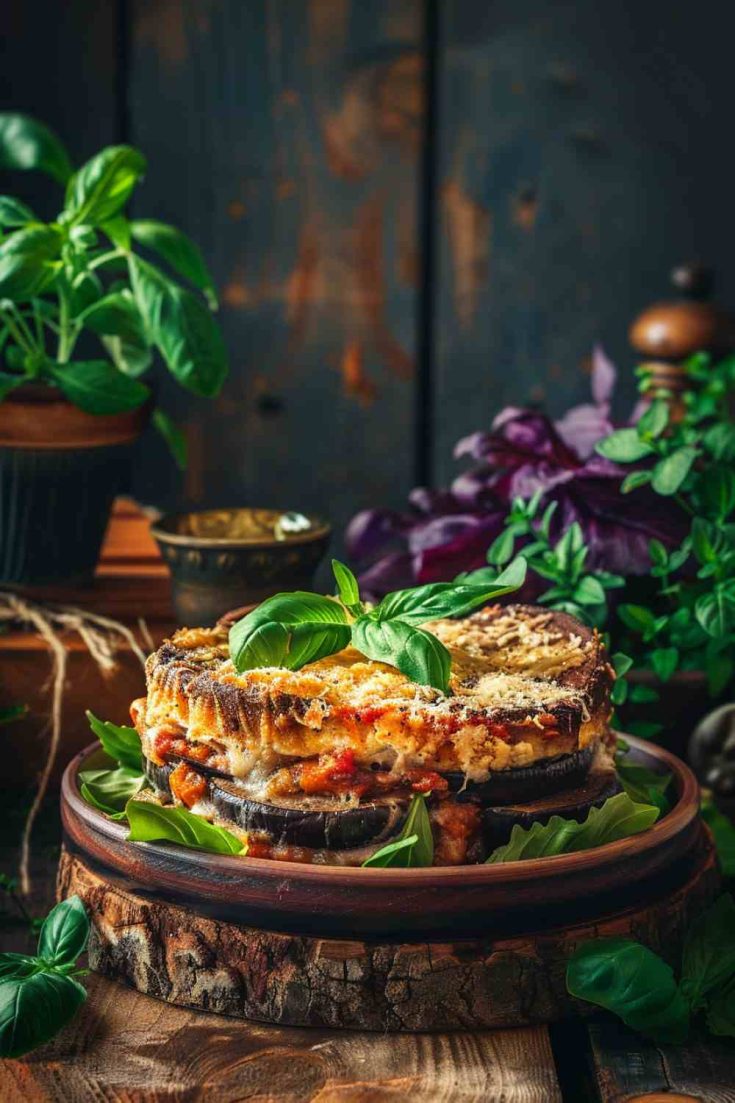 Vegan Eggplant Parmesan Bake