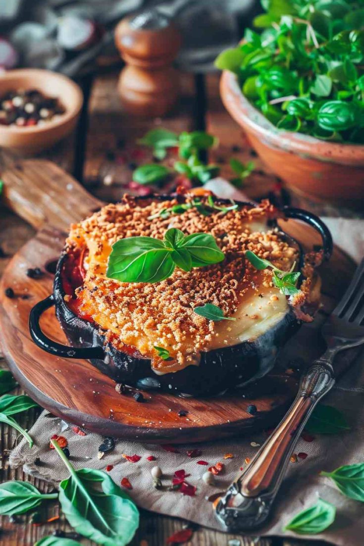 Vegan Eggplant Parmesan Bake