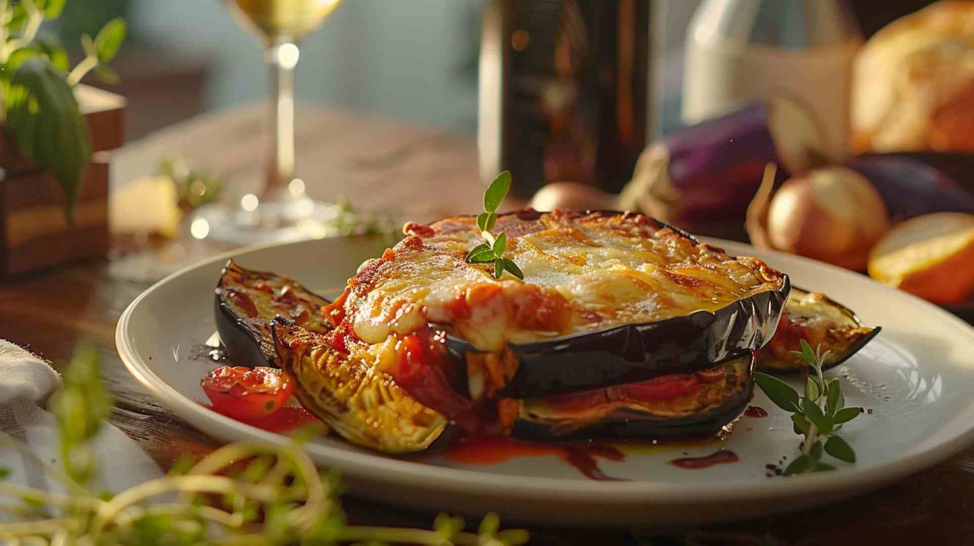 Vegan Eggplant Parmesan Bake