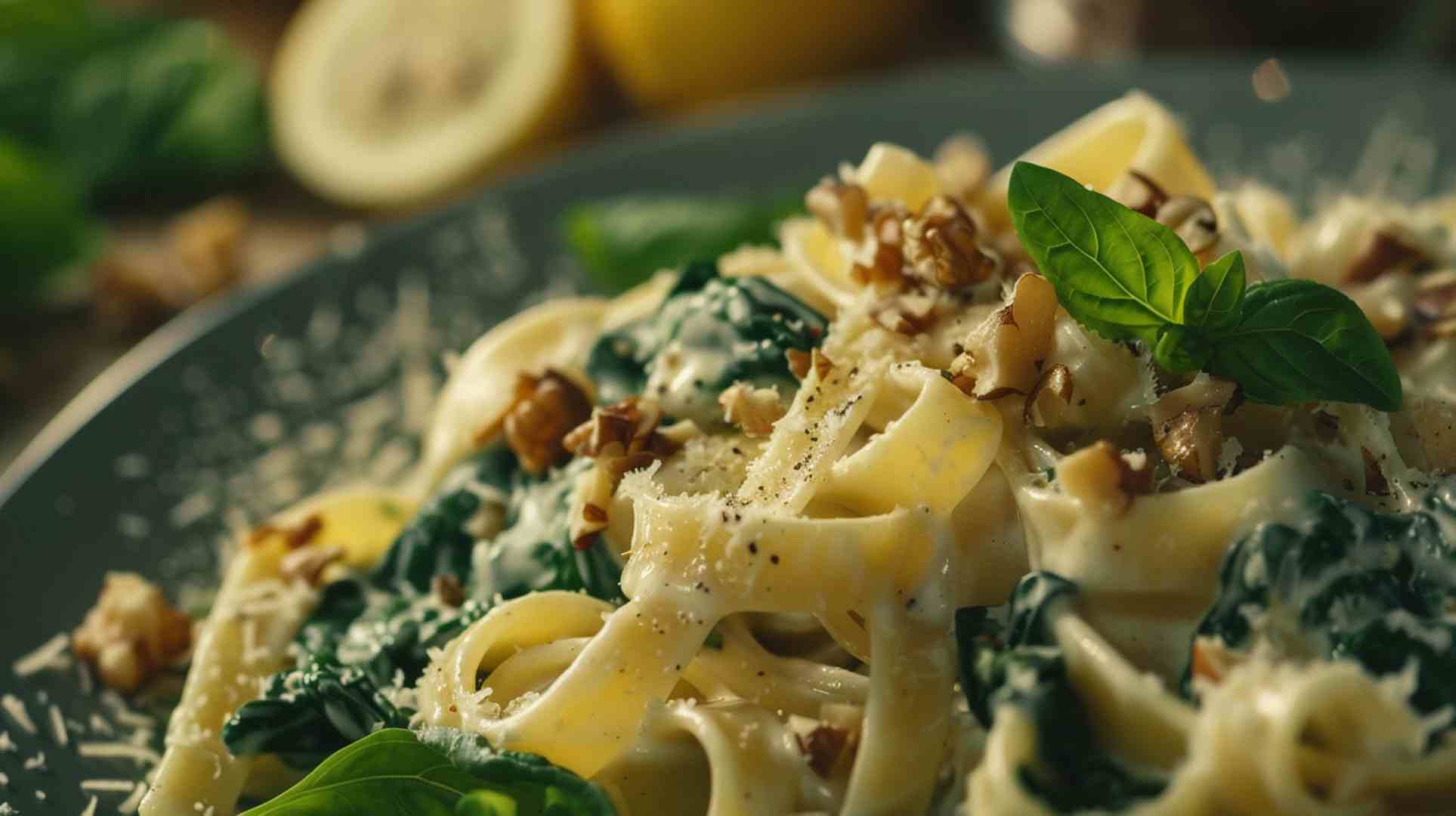 Vegan Spinach Alfredo Pasta