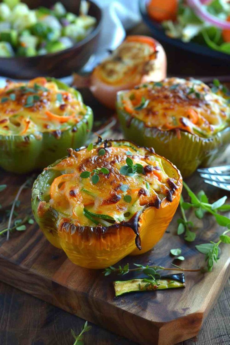 Vegetable and Cheese Stuffed Peppers