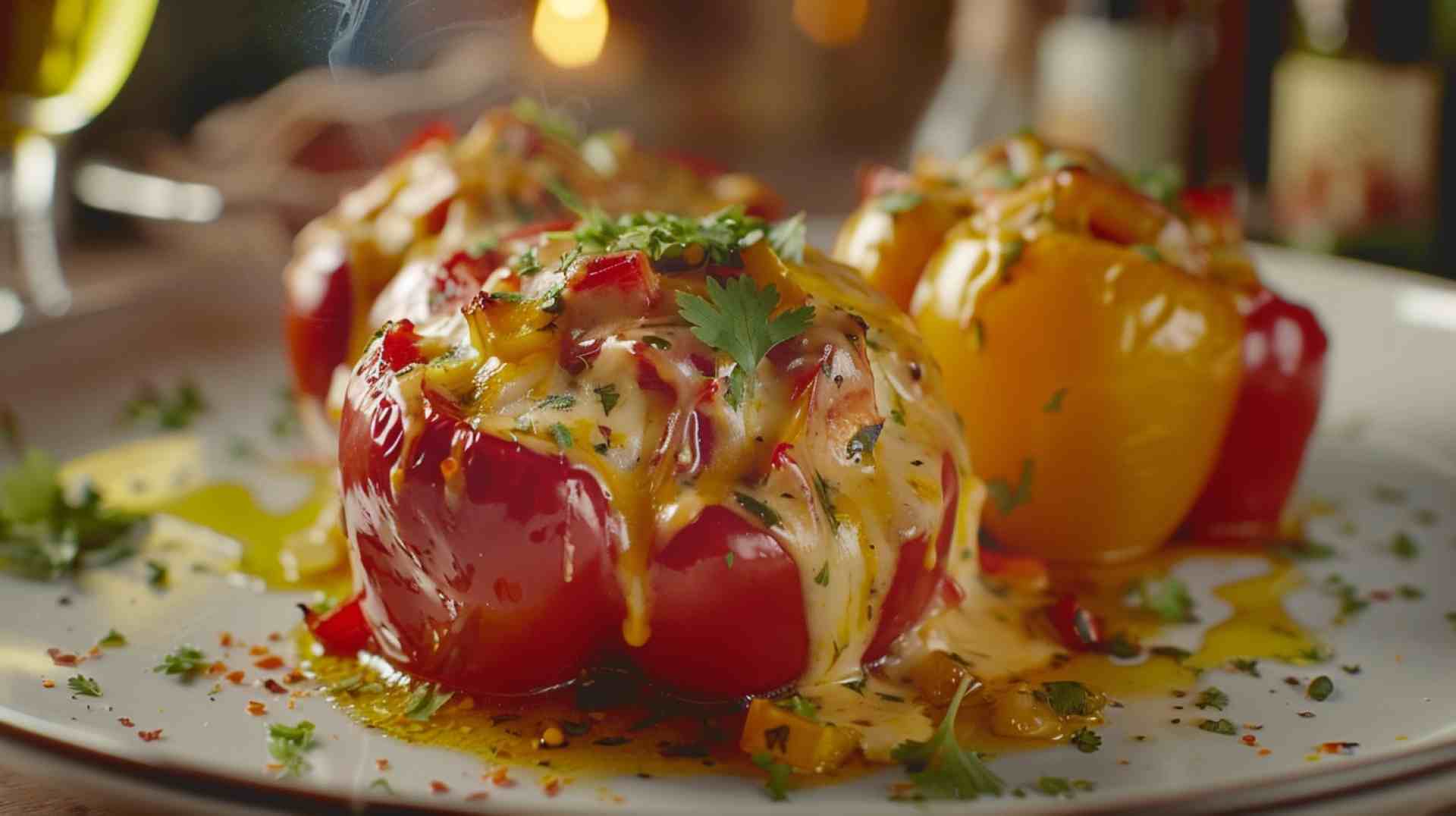 Vegetable and Cheese Stuffed Peppers