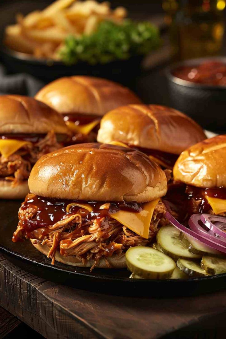 BBQ Pulled Chicken Sandwiches