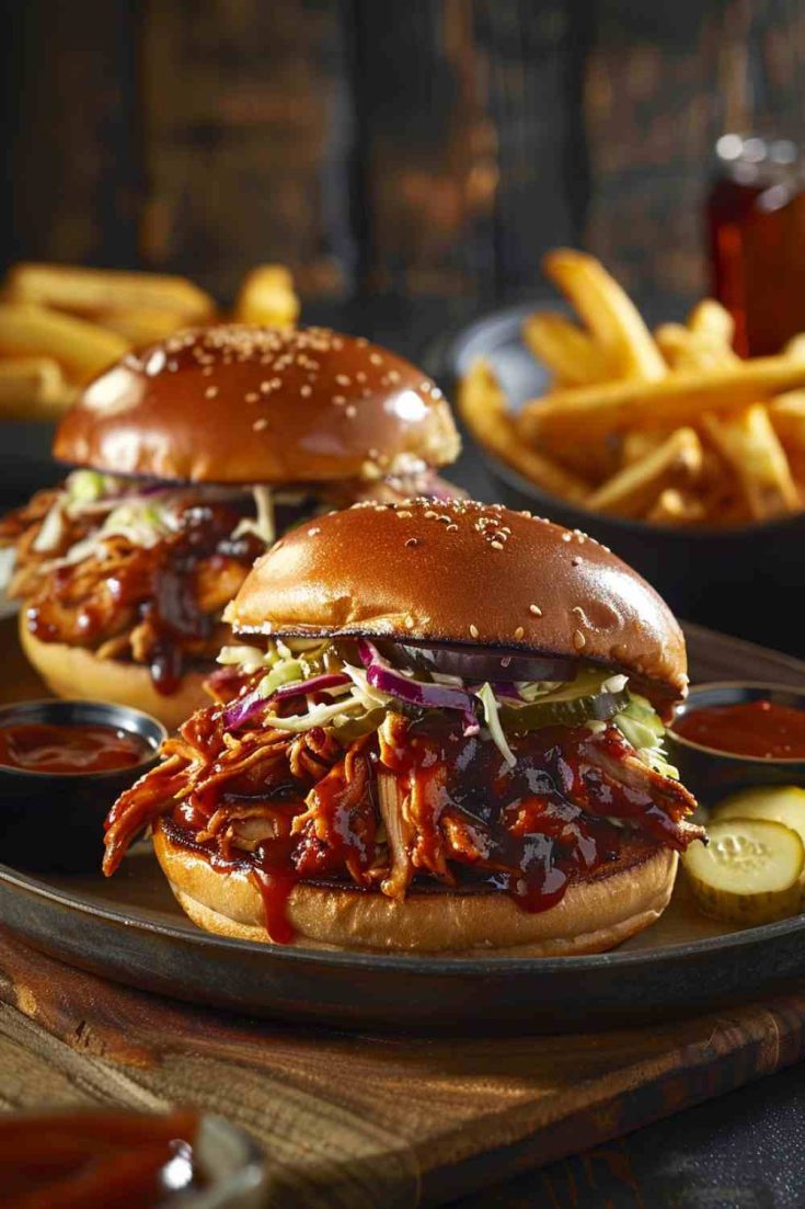 BBQ Pulled Chicken Sandwiches