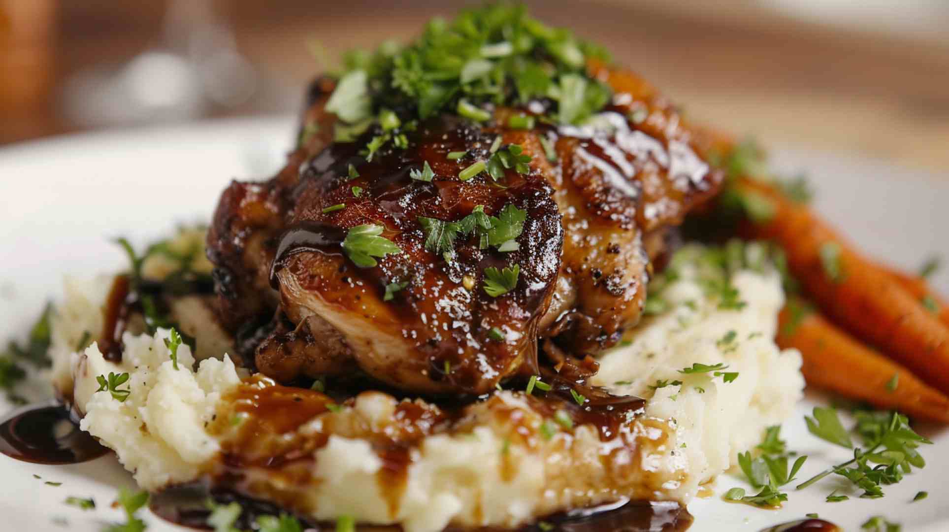 Balsamic Crockpot Chicken Thighs