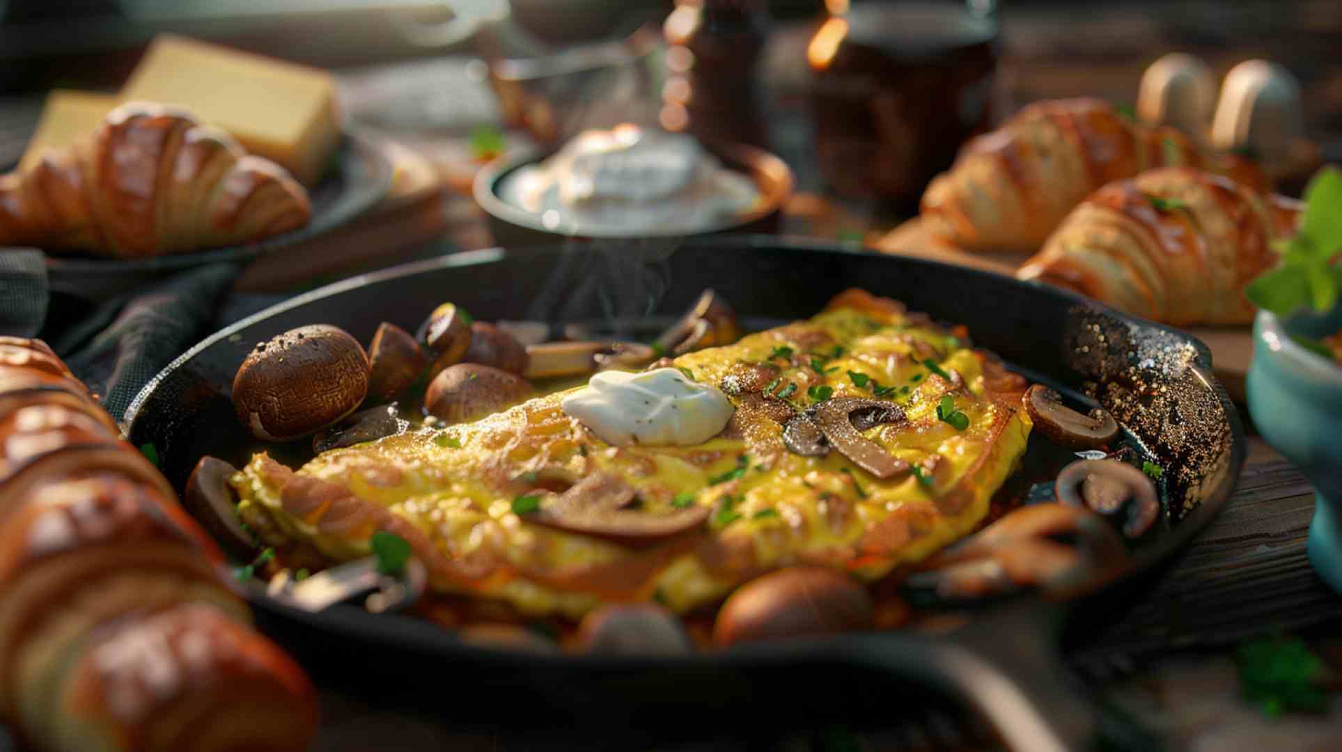 Breakfast Delight Mushroom Omelette