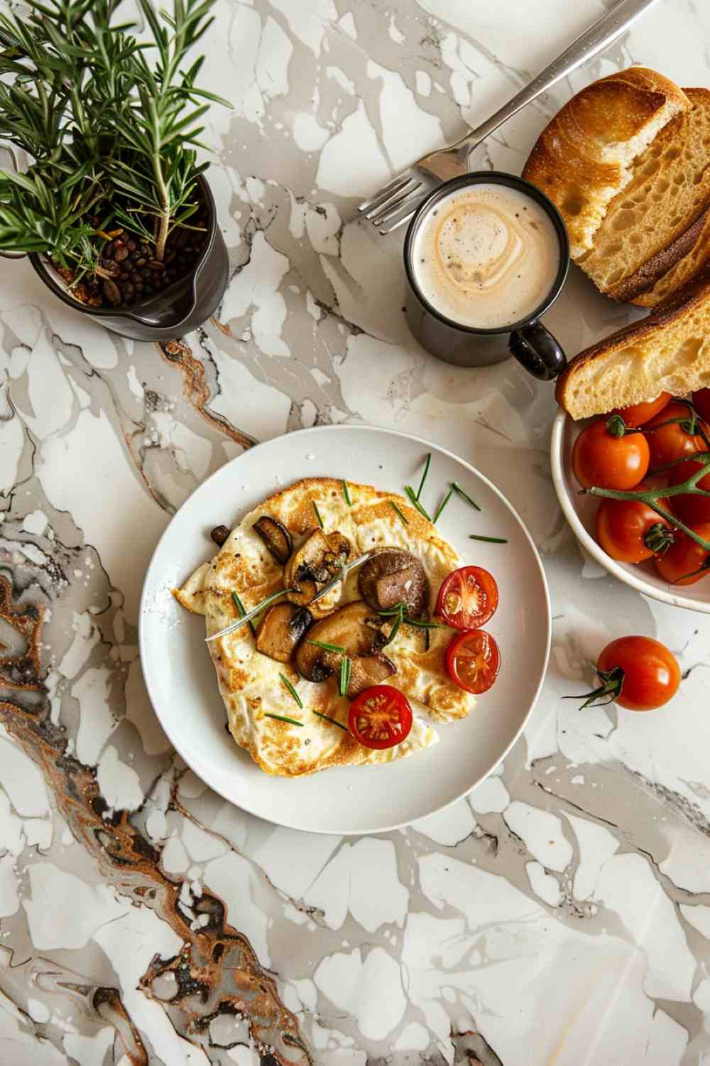 Breakfast Delight Mushroom Omelette