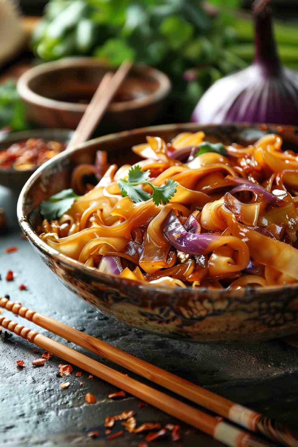 Cabbage Stir-Fry with Noodles