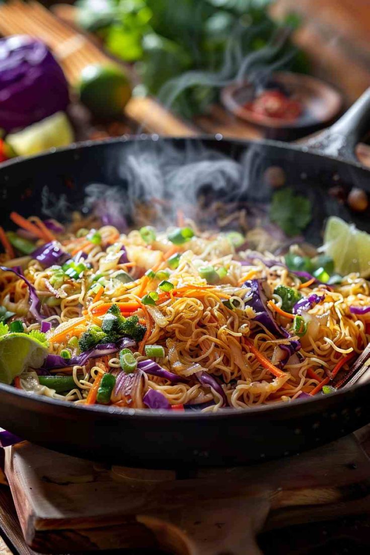 Cabbage Stir-Fry with Noodles