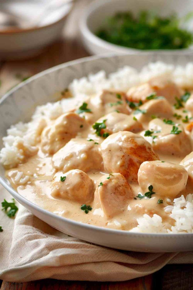 Creamy Garlic Chicken and Rice